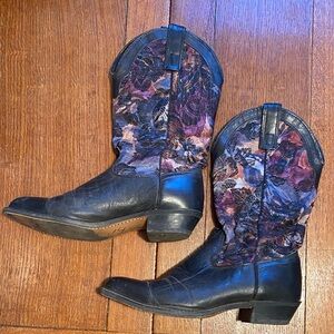 Capezio Black and Purple Heeled Boots